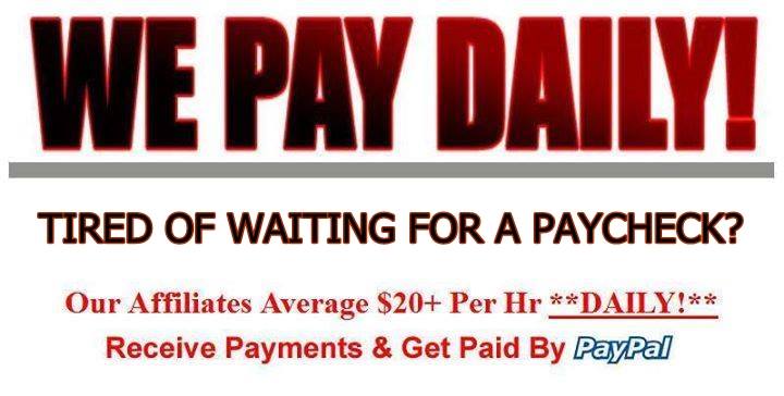 We pay daily